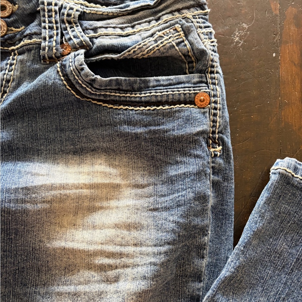 Angels Distressed Blue Skinny Jeans - Picture 4 of 7